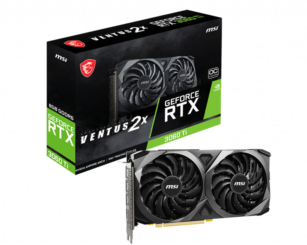 VGA MSI RTX3060Ti VENTUS 2X 8G OCV1 LHR 8GB GDDR6 1HDMI/3DP