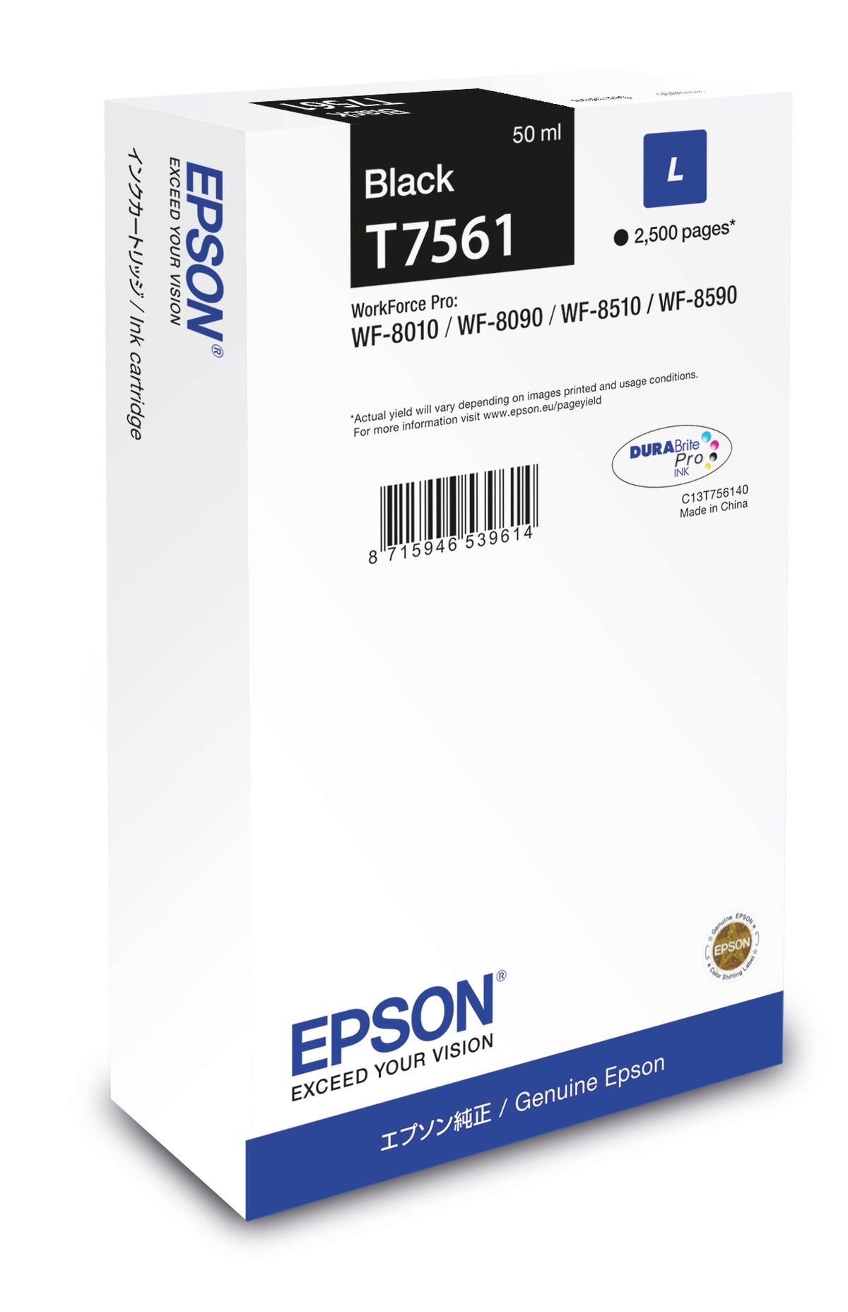 EPSON TINTEIRO PRETO L 2500P WF-8590/8090/8010/8510