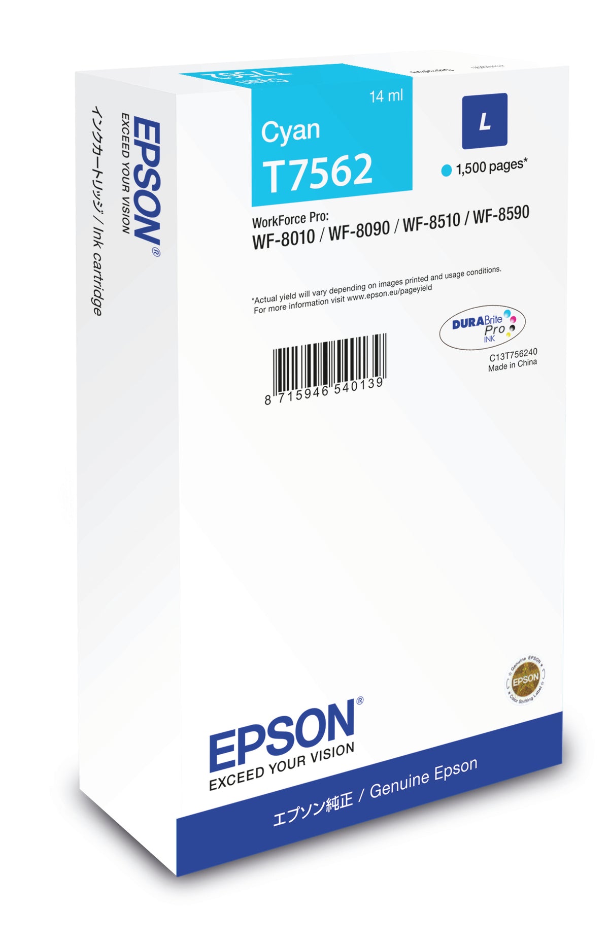 EPSON TINTEIRO AZUL L1500P WF-85xx/8090/8010