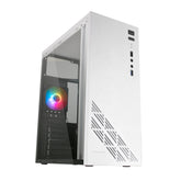 CARCASA MARS GAMING MC100W ATX, VENTILADOR 1X FRGB, VENTANA, METAL COMPLETO, USB 3.0, BLANCO