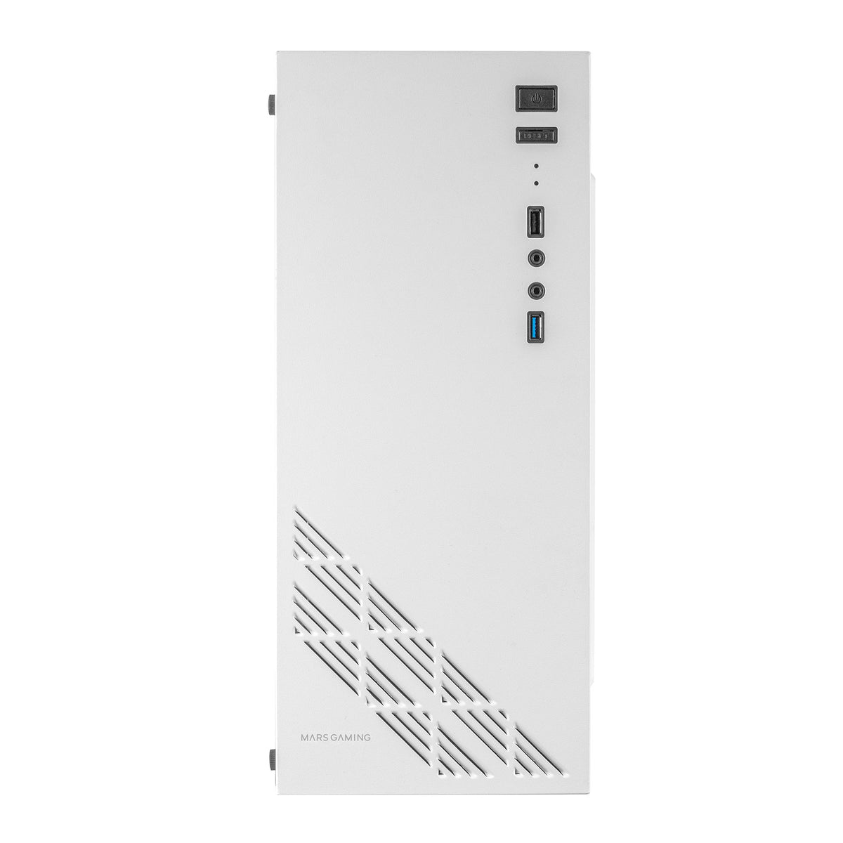 CARCASA MARS GAMING MC100W ATX, VENTILADOR 1X FRGB, VENTANA, METAL COMPLETO, USB 3.0, BLANCO