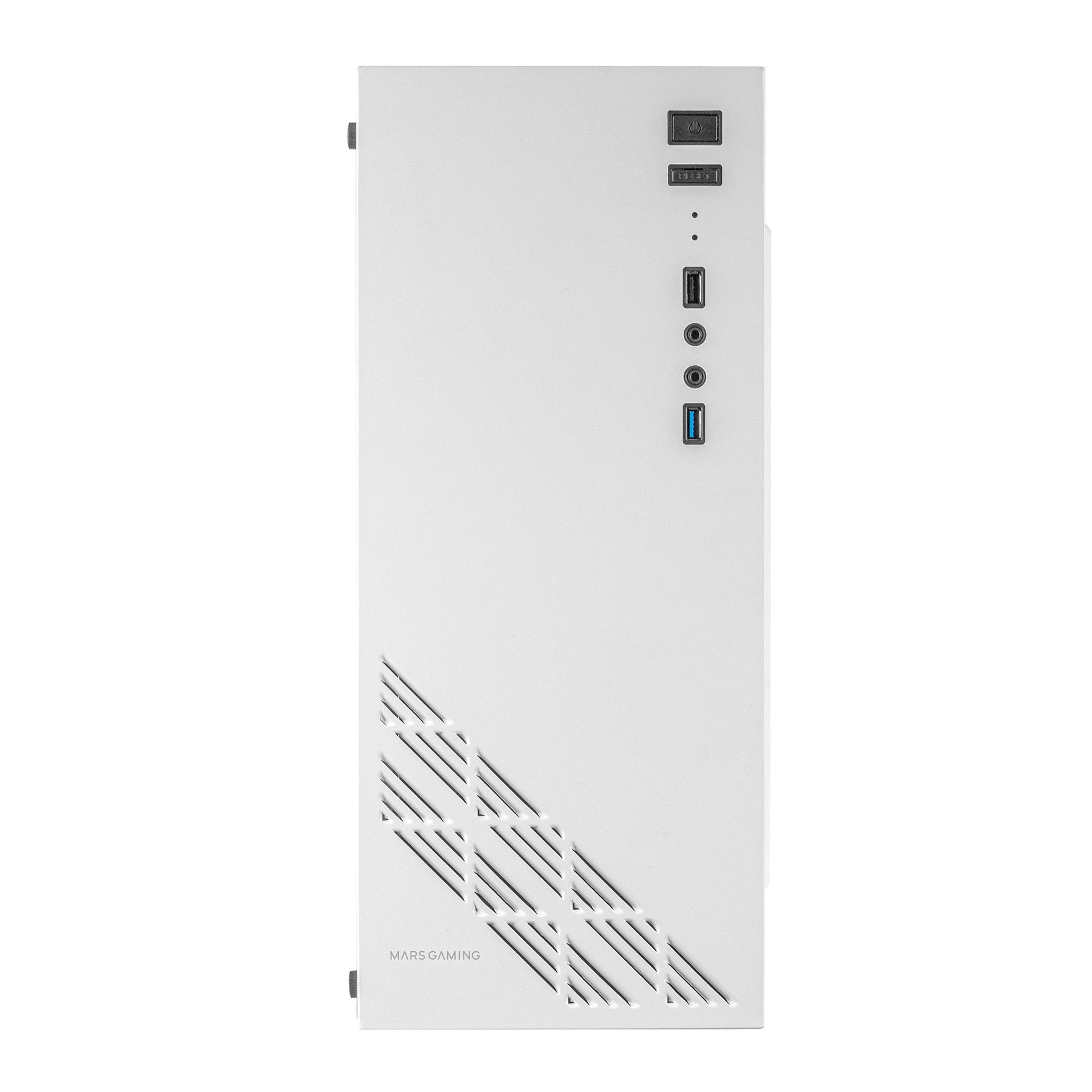 CARCASA MARS GAMING MC100W ATX, VENTILADOR 1X FRGB, VENTANA, METAL COMPLETO, USB 3.0, BLANCO