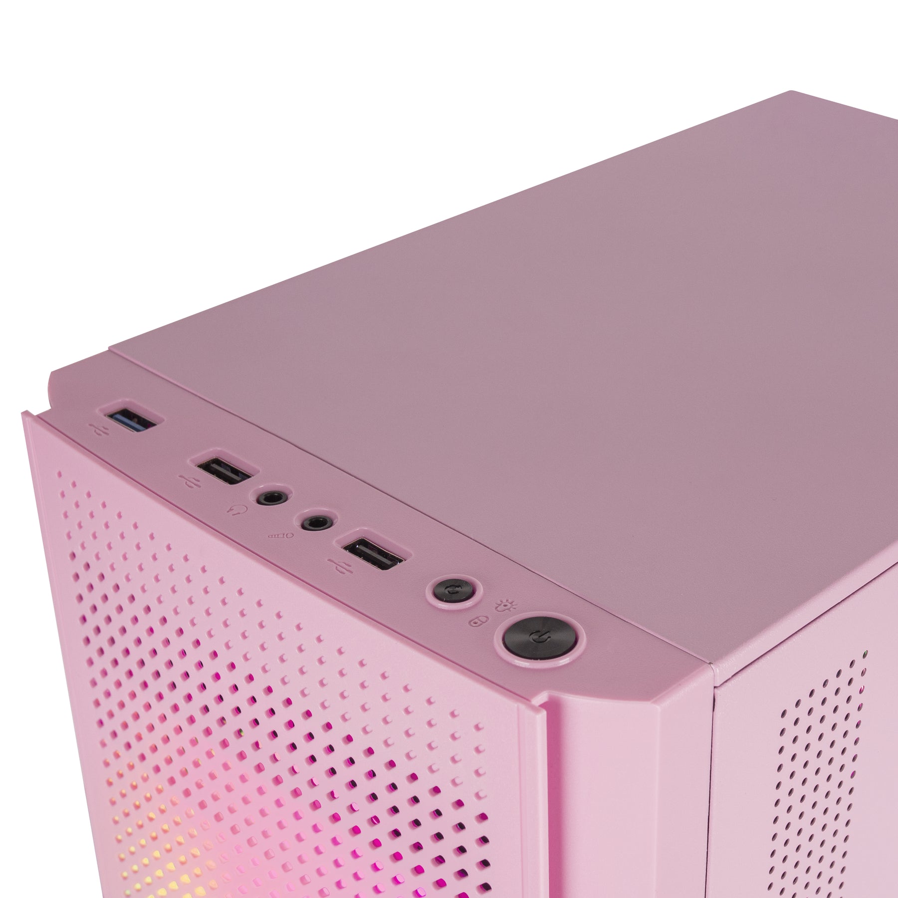 CAJA MICRO-ATX MARS GAMING MC300, 3 VENTILADORES FRGB DE 120 MM, VENTANA, MALLA FRONTAL, ROSA