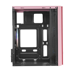 MARS GAMING MC300 MICRO-ATX CASE, 3X 120MM FRGB FAN, WINDOW, FRONT MESH, PINK