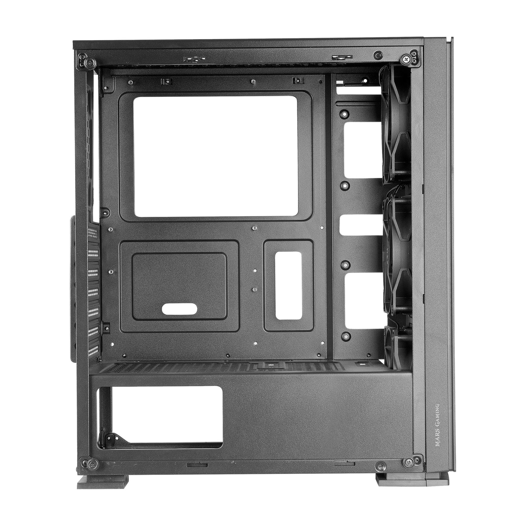 MARS GAMING MC320 ATX CASE, 3X 120MM FRGB FAN, WINDOW, FRONT MESH, BLACK