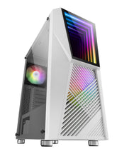 MARS GAMING MC777W CAJA ATX, 2 VENTILADORES ARGB DE 120 MM, T.GLASS, ESPEJO INFINITY, BLANCO