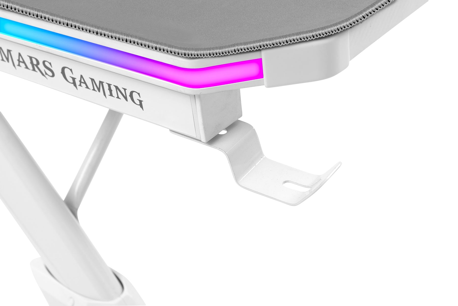 ESCRITORIO GAMING MARS GAMING MGD140 RGB, 140CM, RGB CHROMA, MOUSEPAD, SOPORTES, BLANCO