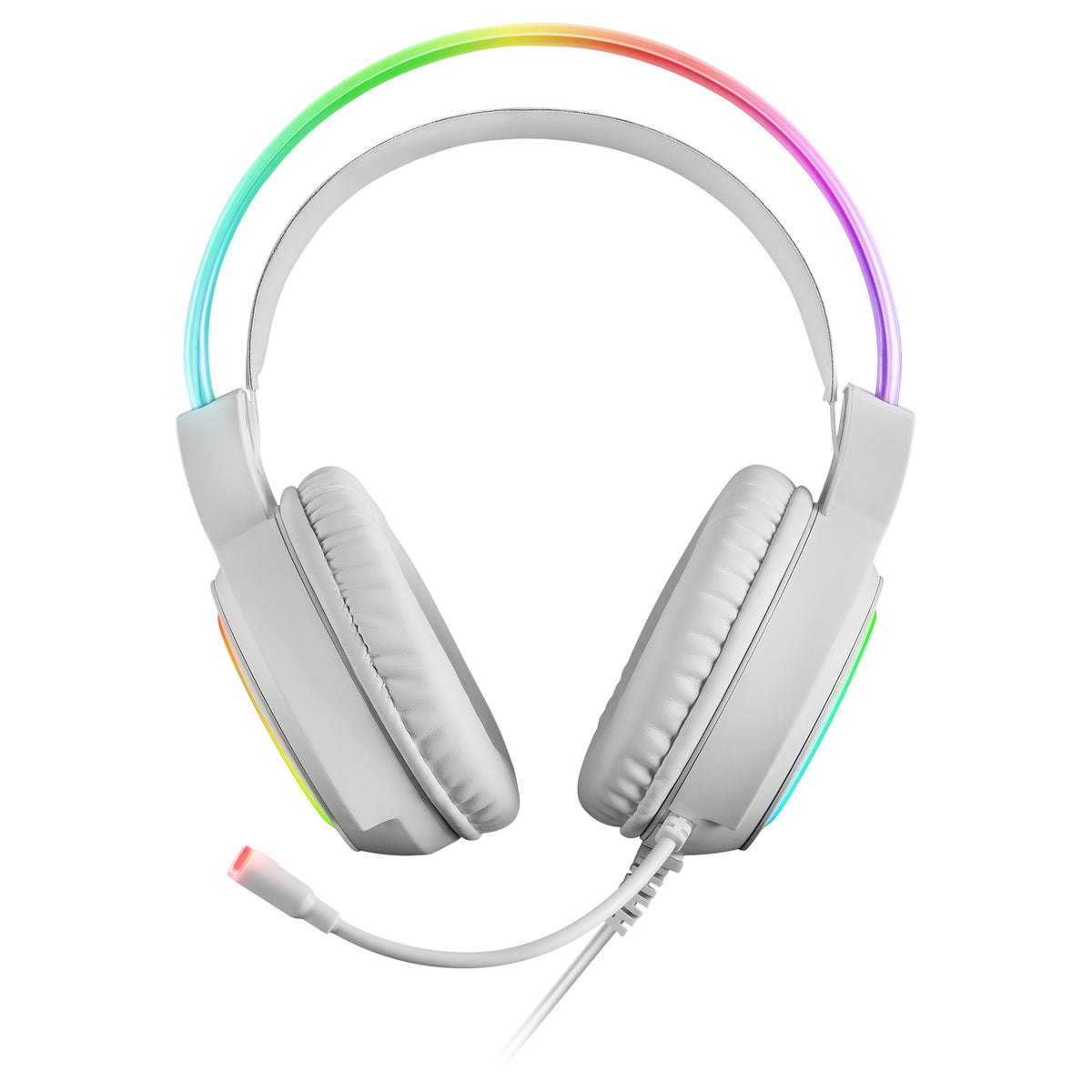 HEADPHONES+MIC MARS GAMING MHRGB CHROMA 360, ULTRA-LIGHT, PC/PS4/PS5/XBOX, WHITE