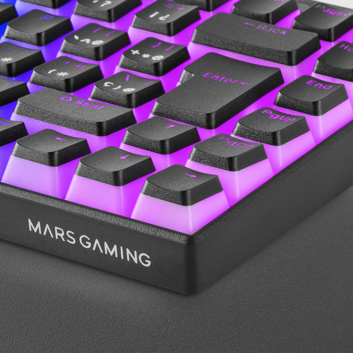 TECLADO MECÁNICO 75% MARS GAMING MKCLOUD NEGRO RGB, 3XMODE, ROJO, EE. UU. + PORTUGUÉS