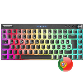 MARS GAMING MKCLOUD BLACK RGB MECHANICAL 75% KEYBOARD, 3XMODE, RED, US+PORTUGUESE