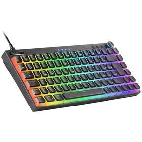 MARS GAMING MKCLOUD BLACK RGB MECHANICAL 75% KEYBOARD, 3XMODE, RED, US+PORTUGUESE