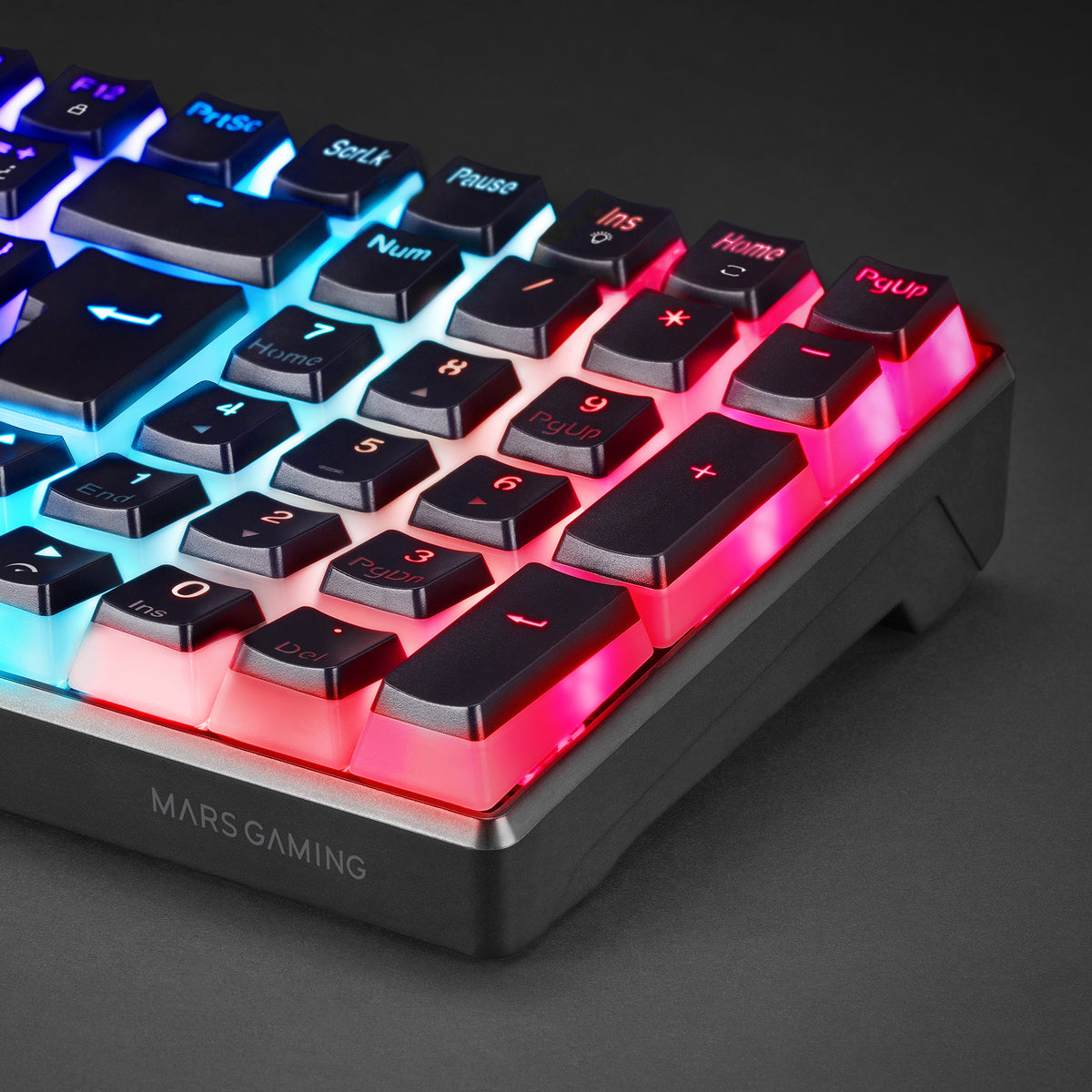 MARS GAMING MKULTRA BLACK RGB MECHANICAL 96% KEYBOARD, OUTEMU SQ BLUE, US+PORTU