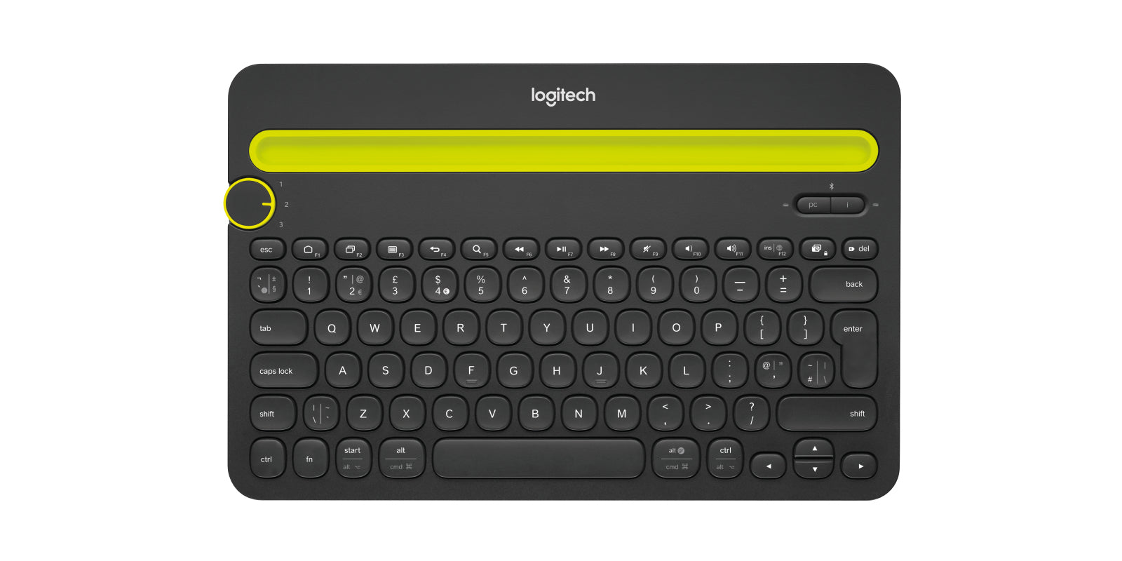 Logitech Multi-Device K480 - Keyboard - Bluetooth - Nordic - Black