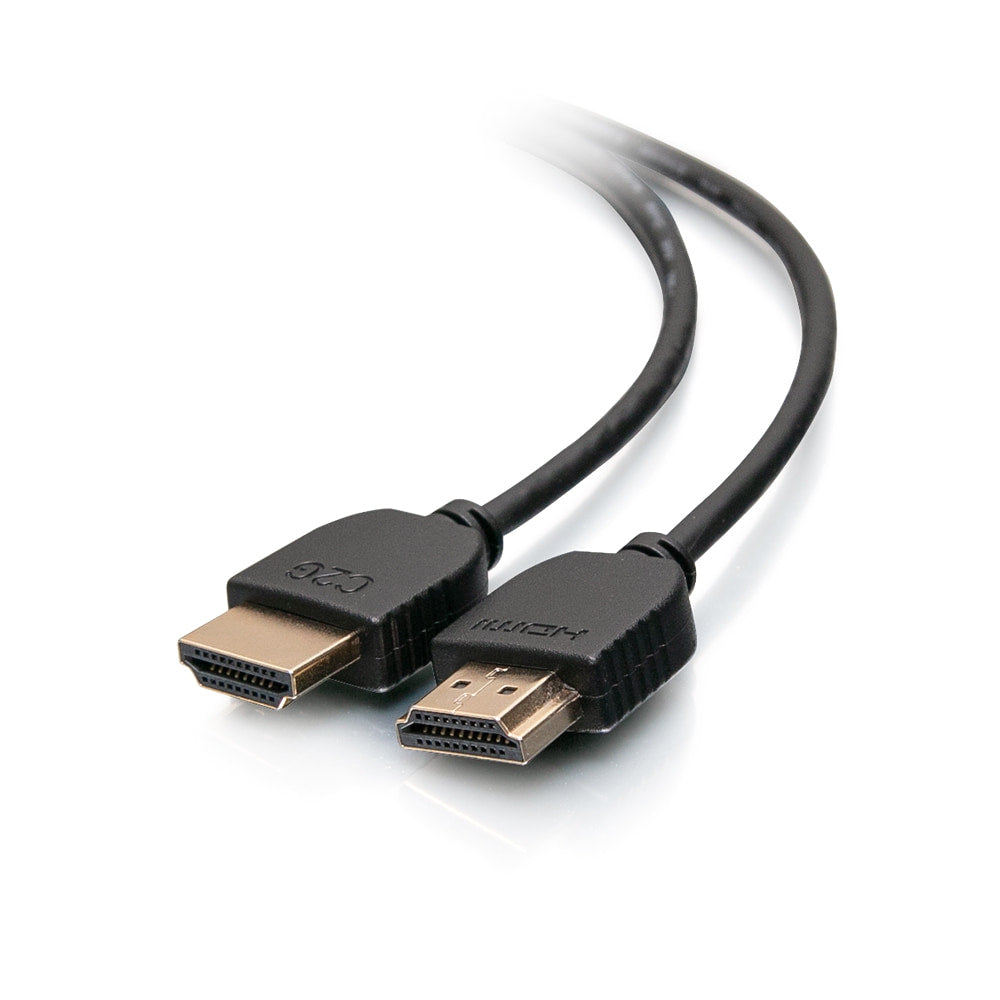 C2G 3ft 4K HDMI Cable - Cable Ultra Flexible con Conectores de Perfil Bajo - Cable HDMI - HDMI Macho a HDMI Macho - 91.4 cm - Dual Shield - Negro