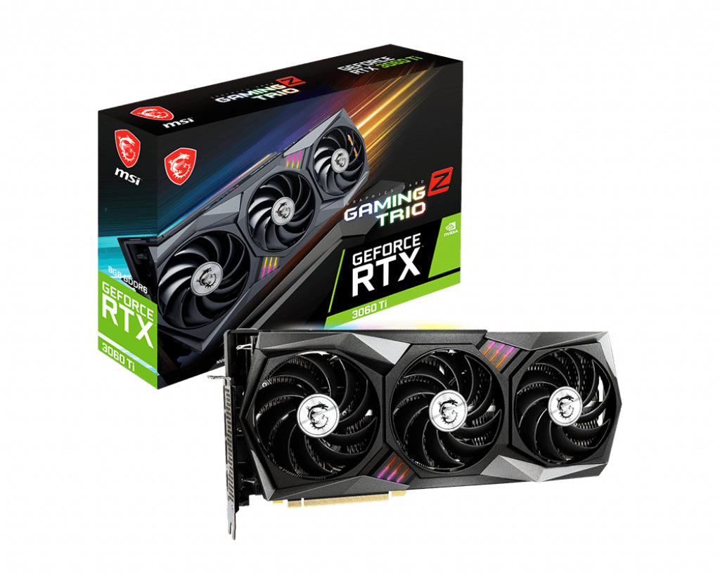 VGA MSI RTX3060Ti JUEGOS Z TRIO 8G LHR 8GB GDDR6 1HDMI/3DP