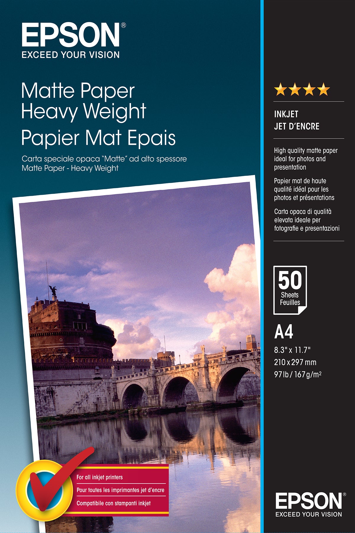 EPSON PAPEL MATE A4 50FLS