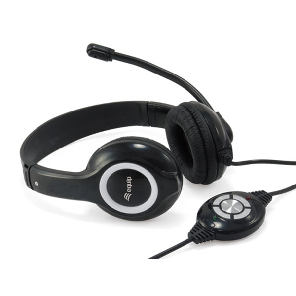 AURICULARES EQUIP LIFE CON MICRO FUNCIÓN MUTE Y USB VOL