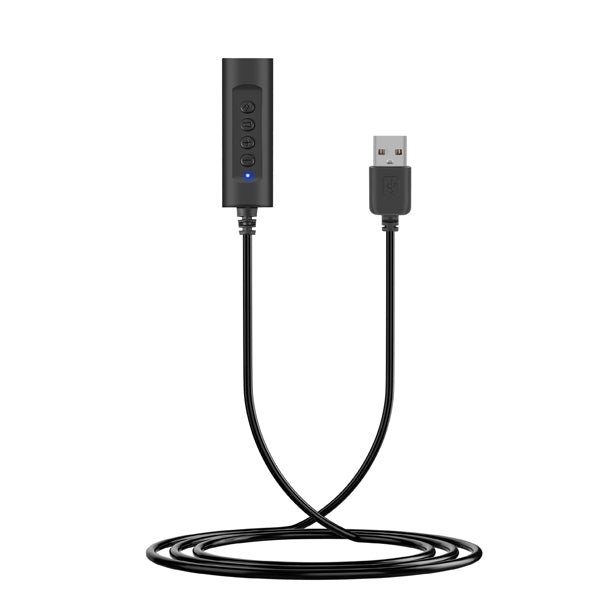 ADAPTADOR EQUIP LIFE AUDIO 3.5 A USB CON MANDOS NEGROS