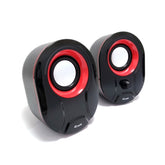 EQUIP LIFE MINI ALTAVOCES 6W USB CONTROL DE SONIDO NEGRO/ROJO