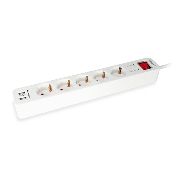 ELECTRICAL EXTENSION EQUIP 5 OUTLETS, SWITCH, PROTECTION, 2X USB