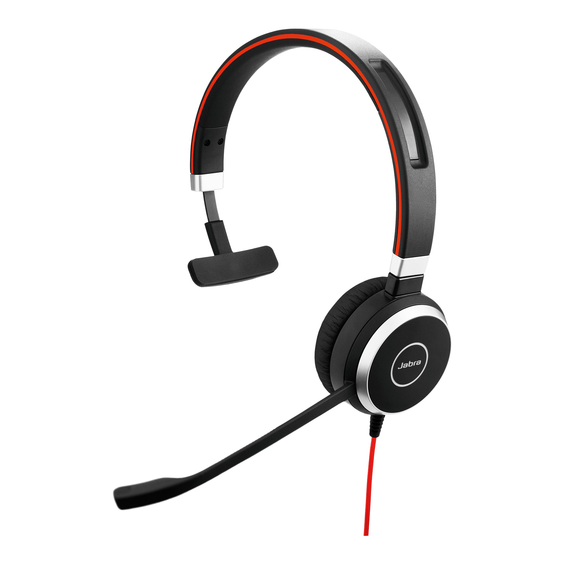 Jabra Evolve 40 MS mono - Headphones - on ear - with cable - USB, 3.5mm jack - Skype for Business Certified