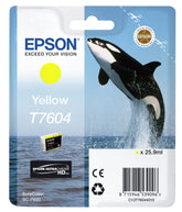 Epson T7604 - 26 ml - amarillo - original - blister - cartucho de tinta - para SureColor P600, SC-P600