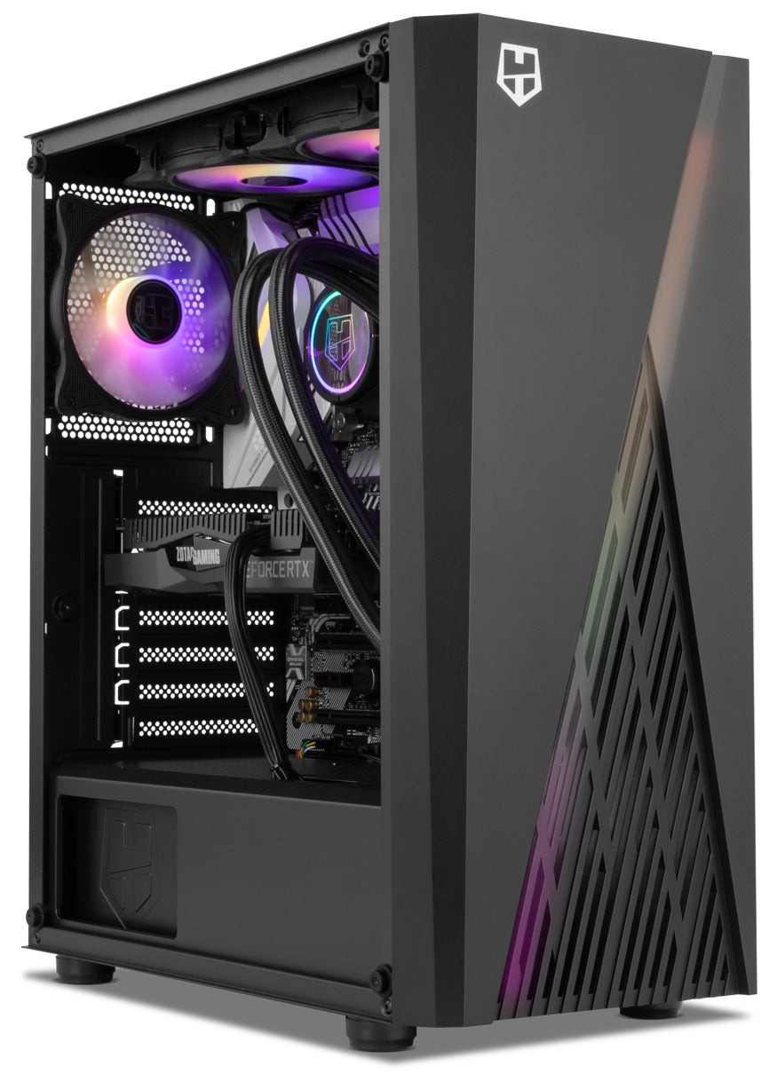 Case NOX Hummer Frost Tempered Glass ARGB Black ATX