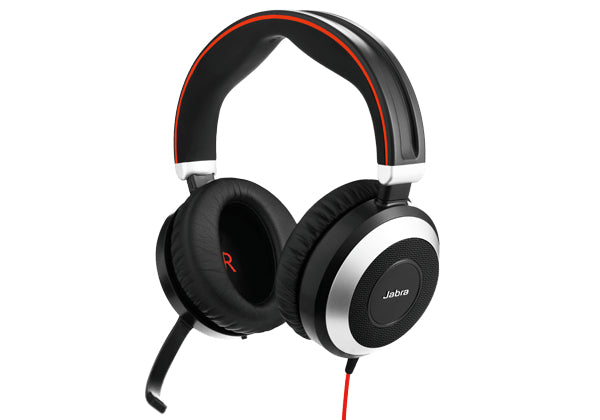 Jabra Evolve 80 Stereo Reemplazo - Auriculares - Tamaño completo - Con cable - Cancelación activa de ruido - Conector de 3,5 mm - para Evolve 80 MS Stereo, 80 UC Stereo