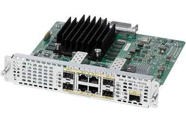 Cisco 4-Port High-Density Gigabit or 1-Port 10 Gigabit Ethernet WAN Service Module - Expansion Module - enhanced service module (SM-X) - Combined Gigabit SFP x 4 + 10 Gigabit SFP+ x 1 - for Cisco 4451-X, Integrated Services Router 4331, 4351