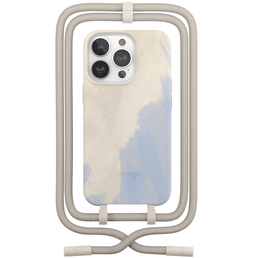 Funda Change Woodcessories Beige Azul / Biomaterial para iPhone 14 Pro Max