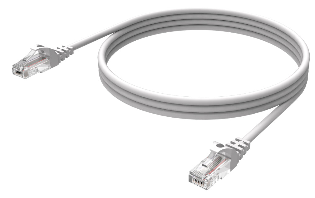 Cable de red Ethernet de grado de instalación VISION Professional - GARANTÍA DE POR VIDA - RJ-45 (M) a RJ-45 (M) - UTP - CAT 6 - 250 MHz - 24 AWG - con bota - 3 m - blanco