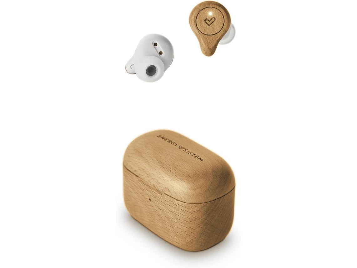 Energy Eco - Auscultadores sem fios com microfonoe - intra-auricular - bluetooth - madeira faia