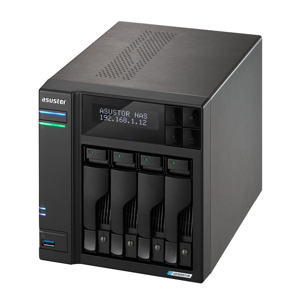 NAS ASUSTOR AS6704T LOCKERSTOR 4 Gen 2, AS6704T 4-Bay 4C 2.0GHz-4GB-2.5GbE, 3Y WTY