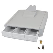 Ergotron StyleView Primary Storage Drawer, Triple - Mounting Component (drawer module) - gray, white