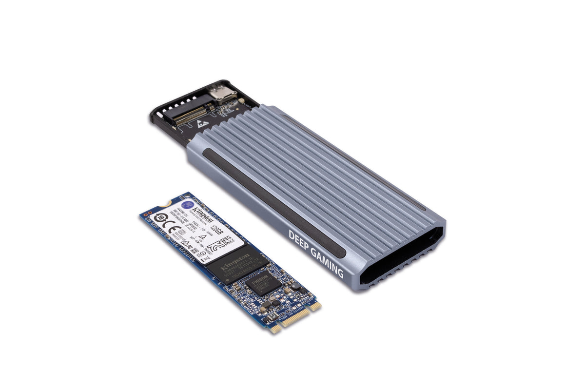 Caja para SSD Externo M.2 NVMe PCIe, RGB, USB 3.1 CoolBox Deep Gaming Silver