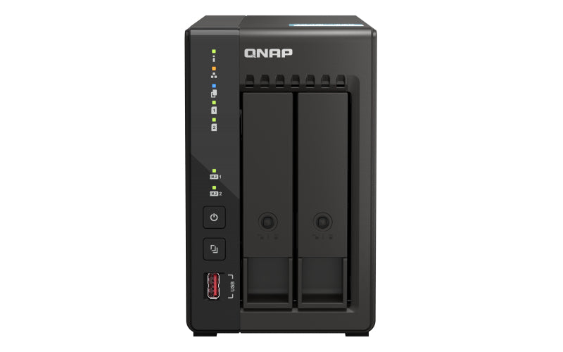 NAS QNAP 2-Bay Celeron J6412 4C/4T 2.6GHz/8GB(not expandable),2x2.5GbE/USB/Tower