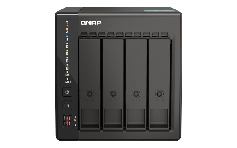 NAS QNAP 4-Bay Celeron J6412 4C/4T 2.6GHz/8GB(not expandable),2x2.5GbE/USB/Tower (TS-453E-8G)