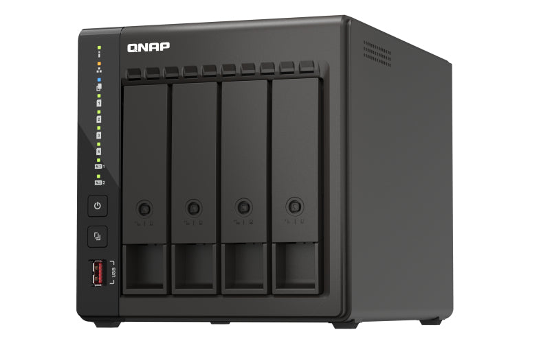 NAS QNAP 4-Bay Celeron J6412 4C/4T 2.6GHz/8GB(not expandable),2x2.5GbE/USB/Tower (TS-453E-8G)