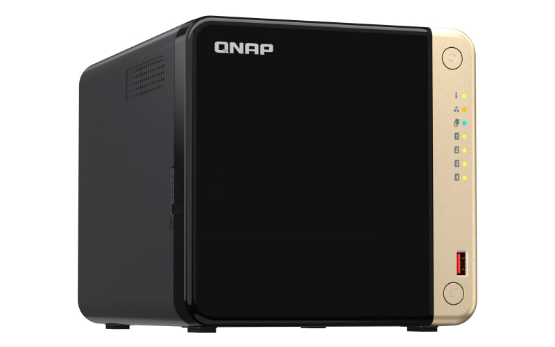 NAS QNAP Celeron N5105/N5095 de 4 bahías 4C/4T,4GB/2x2.5GbE/USB/Torre