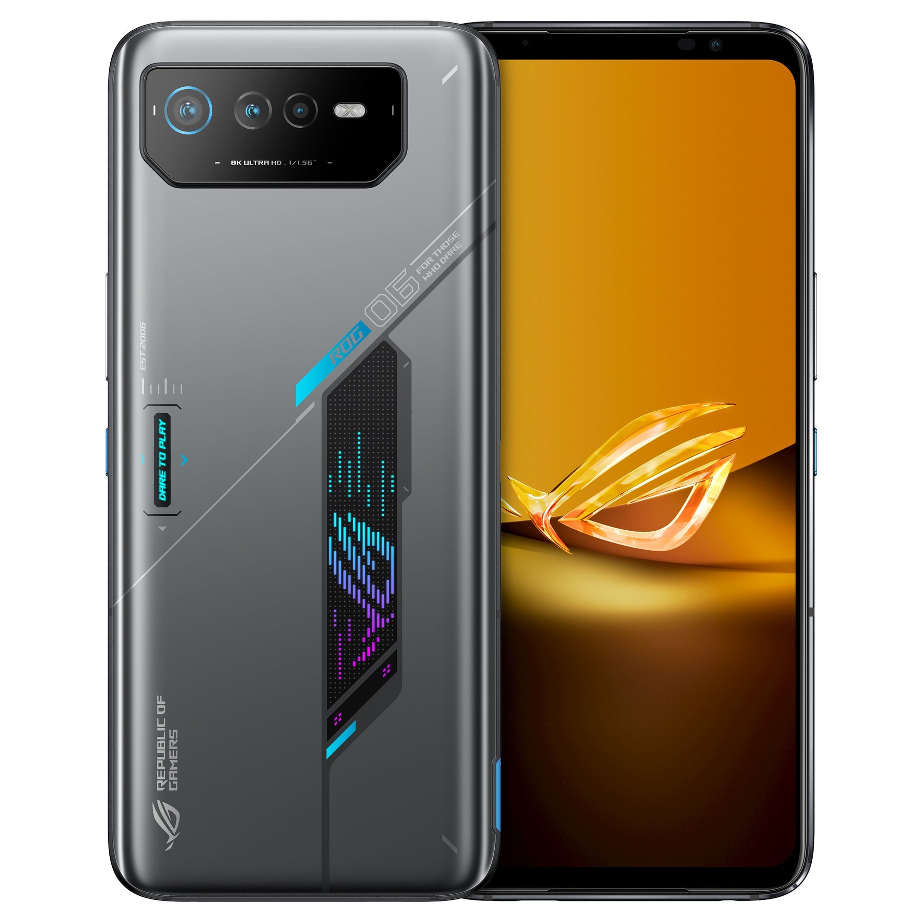 Smartphone Asus ROG Phone 6D, 6.78\" 165Hz, 12GB, 256GB, 50MP+13MP+5MP, Android 12, Gris espacial