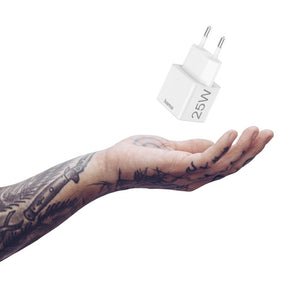 Mini cargador HAMA 220W PD/QC, USB-C, 25W, blanco