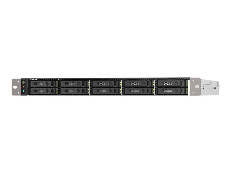 QNAP TS-h1090FU - Servidor NAS - 10 bahías - rack - SATA 6Gb/s / PCIe (NVMe) / U.2 - RAID (expansión de disco duro) 0, 1, 5, 6, 10, 50, JBOD, 60 - RAM 256 GB - 25 Gigabit Ethernet / 2,5 Gigabit Ethernet - Asistencia iSCSI - 1U