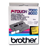 Brother TX651 - Negro sobre amarillo - Rollo (2,4 cm x 15 m) 1 Casete(s) de cinta laminada - para P-Touch PT-7000, PT-8000