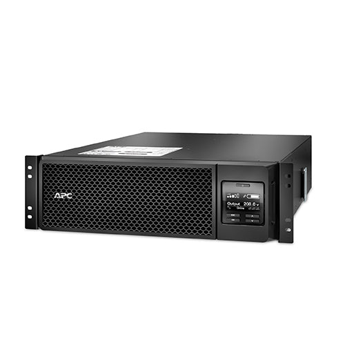 APC Smart-UPS SRT 5000VA RM - UPS (montable en rack) - AC 208/240 V - 4800 Watt - 5400 VA - Ethernet 10/100, USB - conectores de salida: 4 - 3U - negro - para P/N: AR3140G , AR3155W , AR3305W, AR3340G, AR3355W, AR4038IX432, NBWL0356A, SRT1500RMXLA