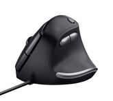 TRUST Bayo Ergonomic Wired Mouse Black - 24635 (24635)