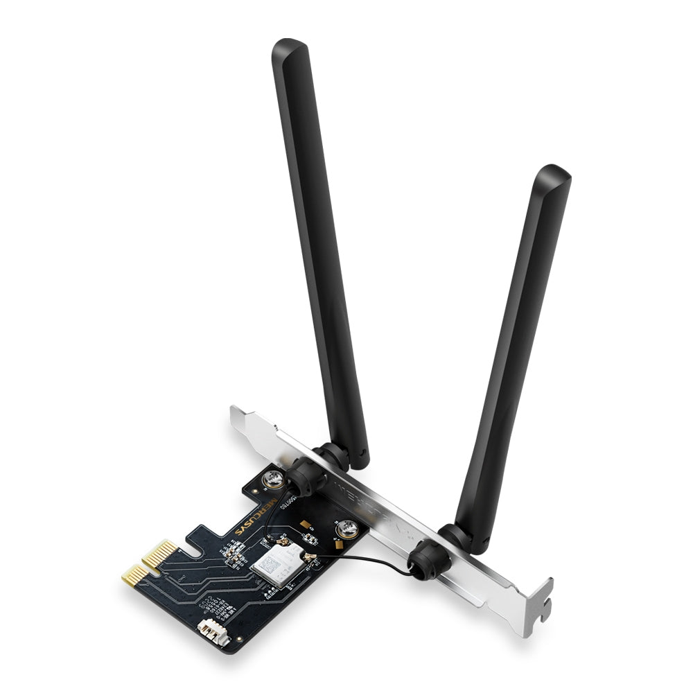 Adaptador MERCUSYS AXE5400 Tri-Band Wi-Fi 6E Bluetooth PCI Express - MA86XE (MA86XE)