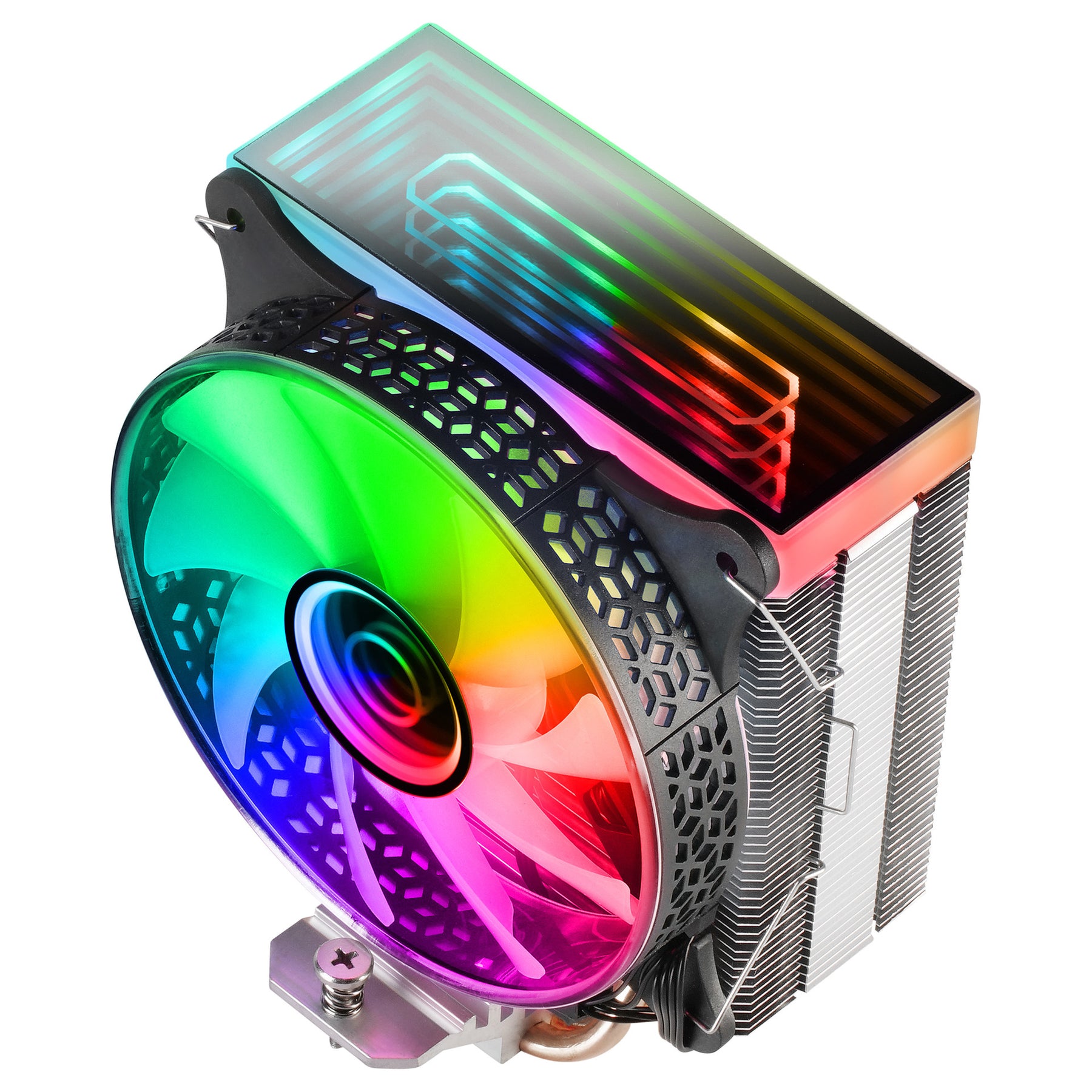 Cooler MARS GAMING MCPU-VR CPU COOLER,DUAL INFINITE MIRROR ARGB,SILENT PWM FAN, 4X HEATPIPE,180W,BLK (MCPUVR)