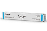 Canon 034 - Cyan blue - original - toner cartridge - for ImageCLASS MF810Cdn, MF820Cdn, imageRUNNER C1225, C1225iF