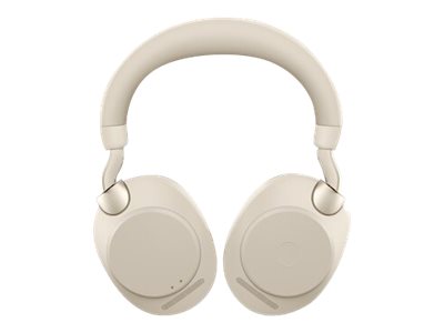 Jabra Evolve2 85 UC Stereo - Auscultadores - tamanho completo - bluetooth - sem fios, com cabo - cancelamento de ruído activo - macaco de 3,5 mm - isolamento de ruído - bege (28599-989-998)