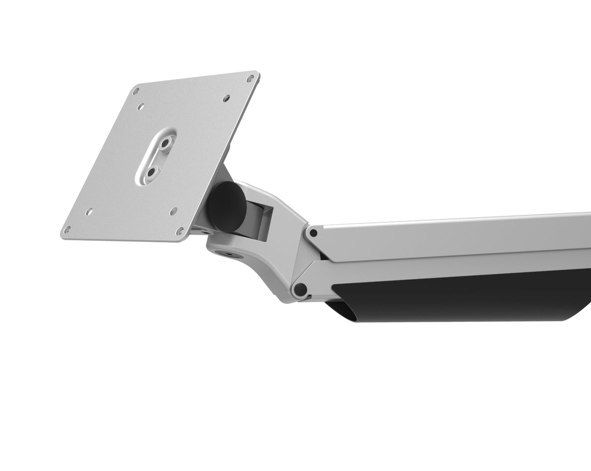 Compulocks Reach VESA Counter Top Articulating Double Jointed Monitor Arm - Componente de montagem (braço articulado, suporte de montagem VESA) - oscila & Gira - para monitor/tablet - alumínio - Computador de mesa, bancada